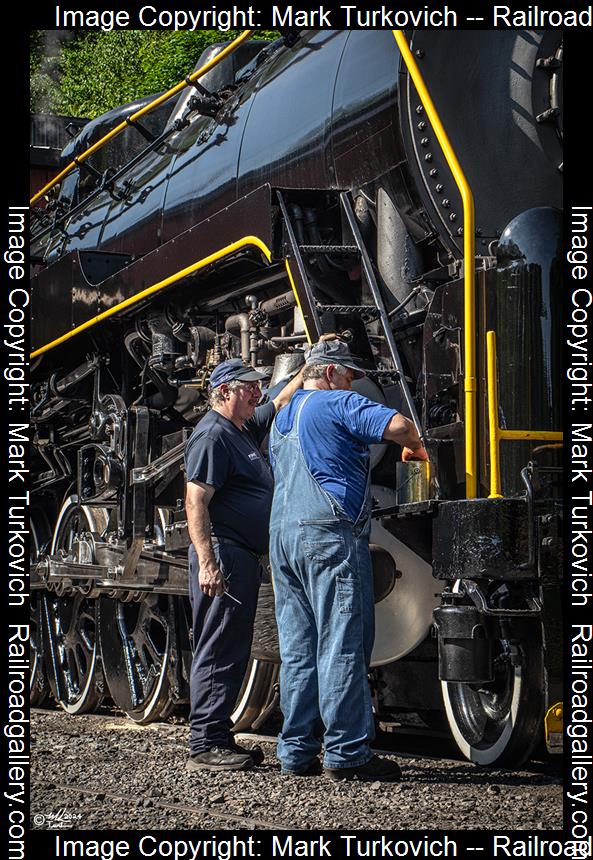 RDG 2102 is a class T-1 and  is pictured in Port Clinton, Pennsylvania, USA.  This was taken along the Reading & Northern Steam Shop on the Reading Company. Photo Copyright: Mark Turkovich uploaded to Railroad Gallery on 08/28/2024. This photograph of RDG 2102 was taken on Friday, June 21, 2024. All Rights Reserved. 