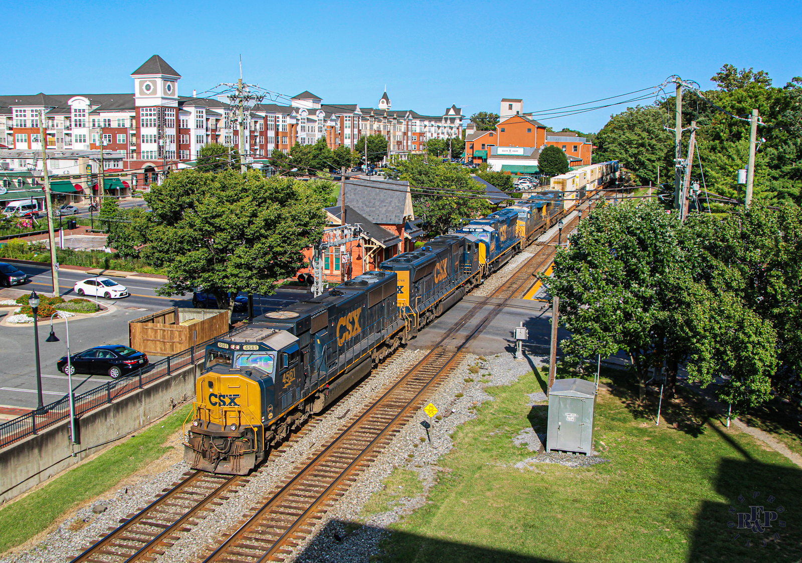 CSXT 4561 is a class EMD SD70AC and  is pictured in Gaithersburg, Maryland, USA.  This was taken along the Metropolitan Subdivision on the CSX Transportation. Photo Copyright: RF&P Productions uploaded to Railroad Gallery on 09/08/2024. This photograph of CSXT 4561 was taken on Sunday, September 08, 2024. All Rights Reserved. 