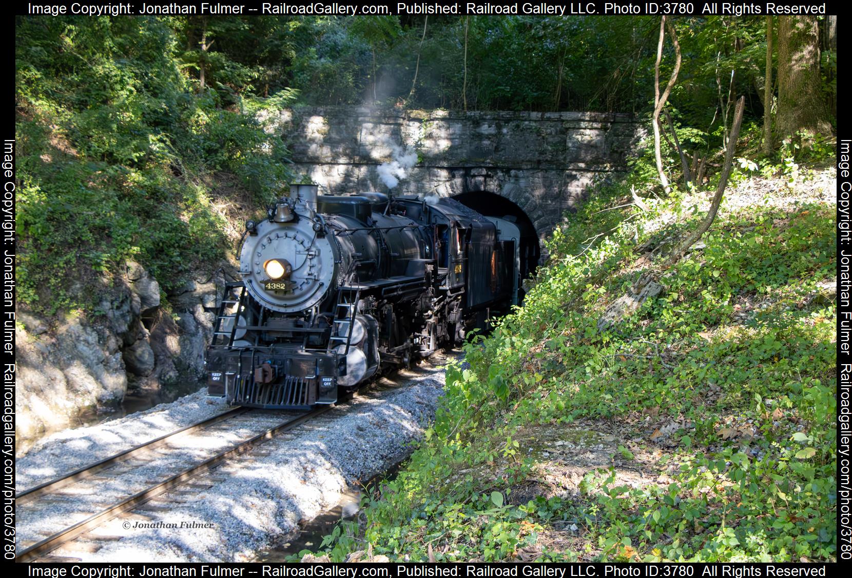 GM&O 4832 is a class Steam 2-8-2 and  is pictured in Chattanooga, Tennessee, United States.  This was taken along the Tennessee Valley Railroad on the Gulf, Mobile and Ohio. Photo Copyright: Jonathan Fulmer uploaded to Railroad Gallery on 09/10/2024. This photograph of GM&O 4832 was taken on Saturday, September 07, 2024. All Rights Reserved. 