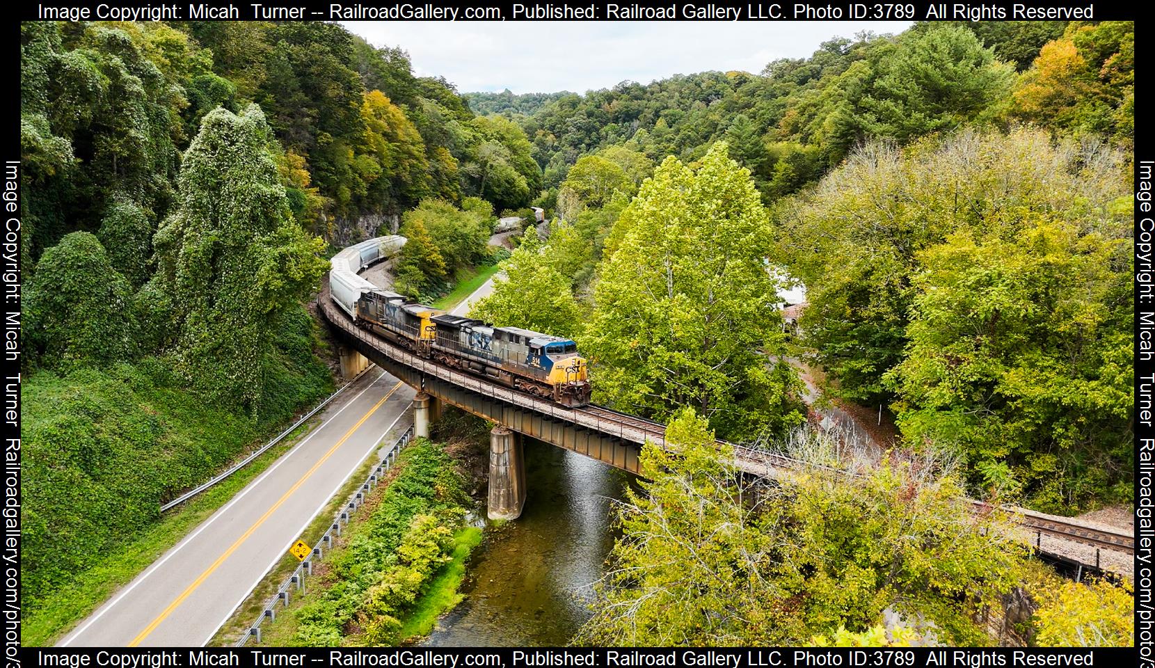 CSXT 514, CSXT 386 is a class AC44CW and  is pictured in Clinchco, Virginia, USA.  This was taken along the Kingsport Subdivision, Former Clinchfield Railroad on the CSX Transportation. Photo Copyright: Micah  Turner uploaded to Railroad Gallery on 09/15/2024. This photograph of CSXT 514, CSXT 386 was taken on Saturday, September 14, 2024. All Rights Reserved. 