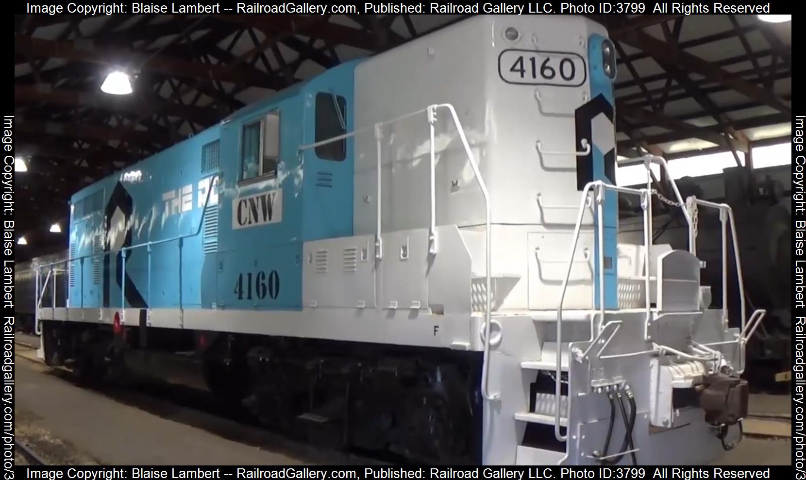 CNW 4160 is a class EMD GP7 and  is pictured in Union, Illinois, USA.  This was taken along the Illinois Railway Museum on the Chicago and North Western Transportation Company. Photo Copyright: Blaise Lambert uploaded to Railroad Gallery on 09/20/2024. This photograph of CNW 4160 was taken on Sunday, August 11, 2024. All Rights Reserved. 