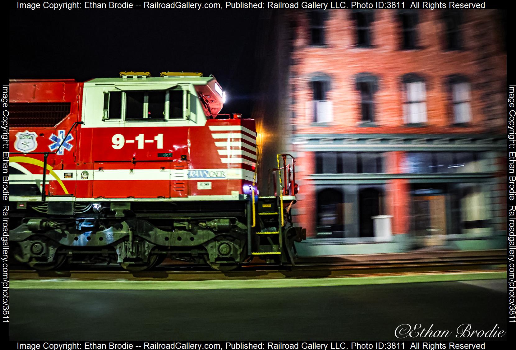 911 is a class SD60e and  is pictured in Sunbury, Pennsylvania, United States.  This was taken along the NS Buffalo Line on the Norfolk Southern. Photo Copyright: Ethan Brodie uploaded to Railroad Gallery on 09/26/2024. This photograph of 911 was taken on Thursday, September 26, 2024. All Rights Reserved. 