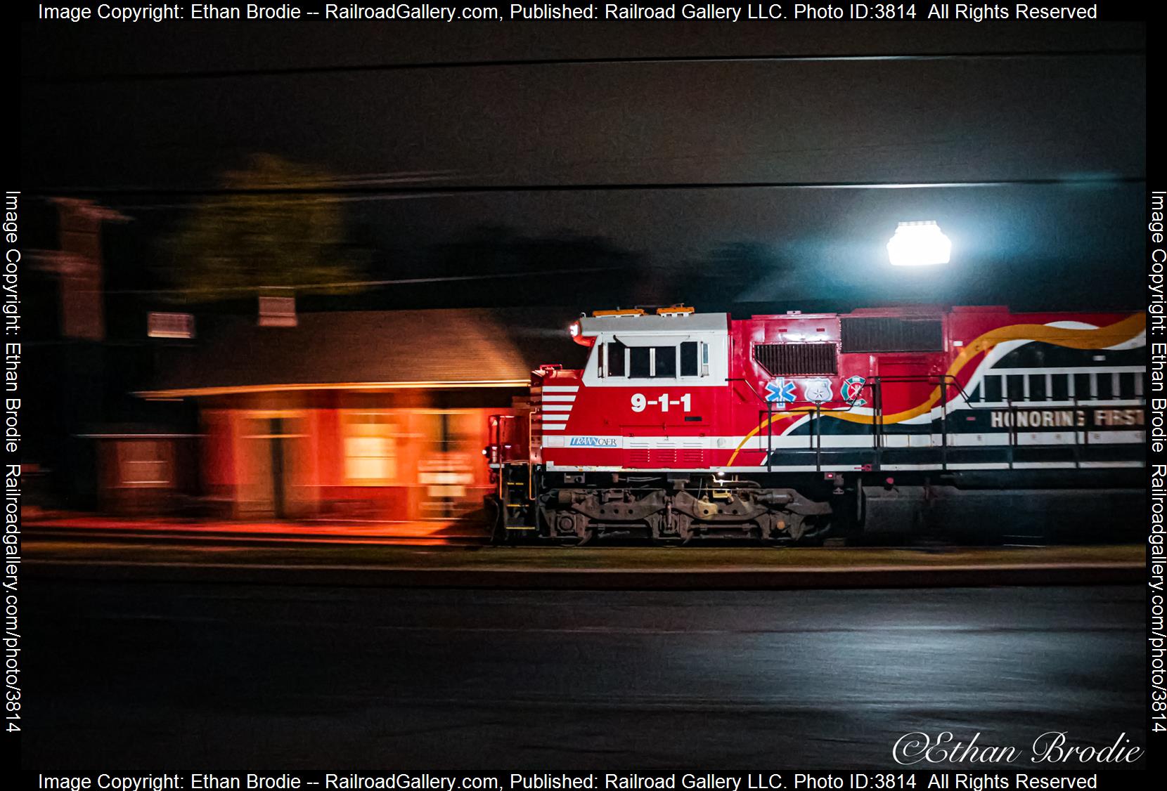 911 is a class SD60e and  is pictured in Danville, Pennsylvania, United States.  This was taken along the D&H Sunbury Line on the Norfolk Southern. Photo Copyright: Ethan Brodie uploaded to Railroad Gallery on 09/27/2024. This photograph of 911 was taken on Thursday, September 26, 2024. All Rights Reserved. 