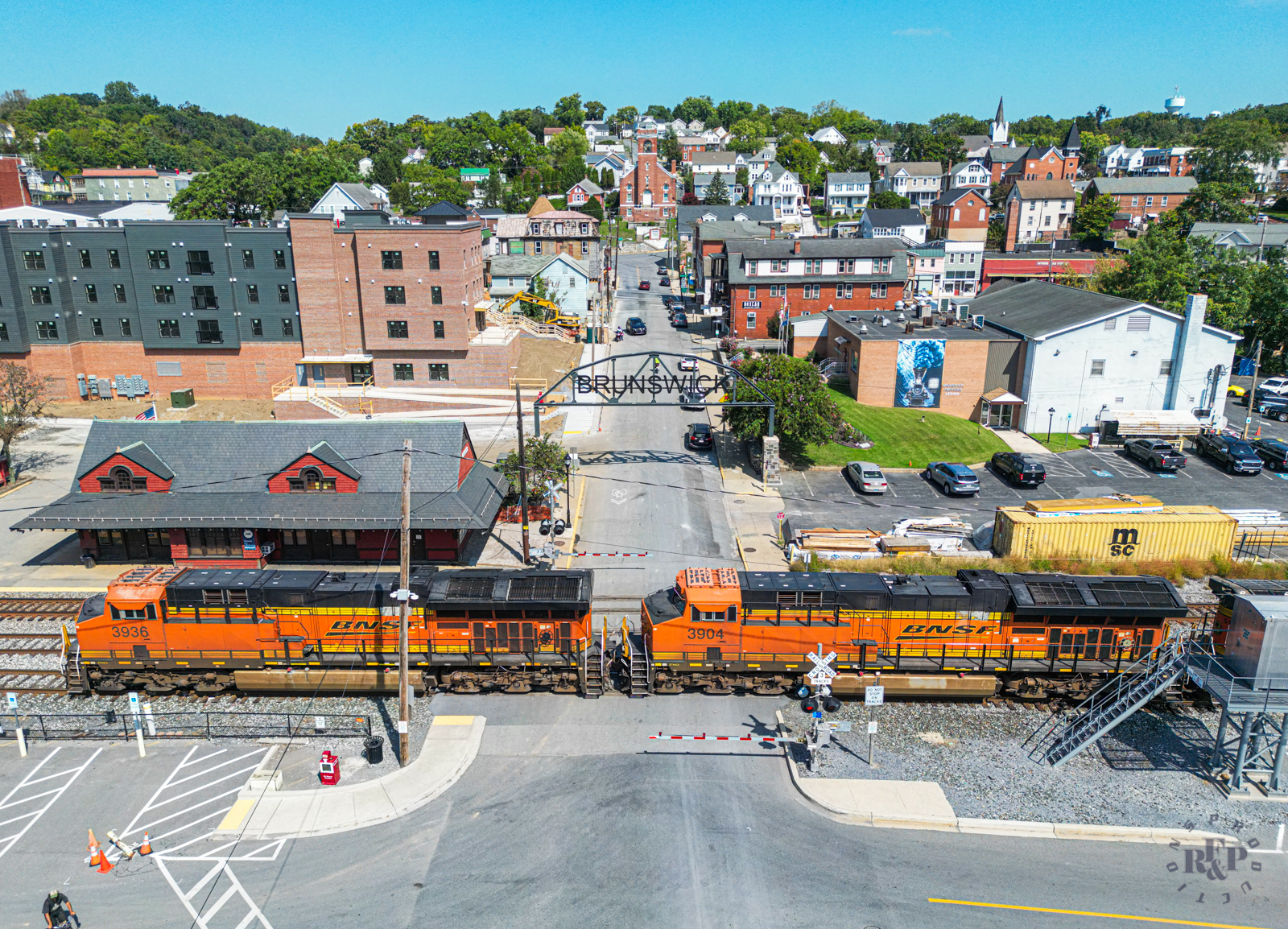 BNSF 3936 is a class GE ET44C4 and  is pictured in Brunswick, Maryland, USA.  This was taken along the CSX Metropolitan Subdivision on the BNSF Railway. Photo Copyright: RF&P Productions uploaded to Railroad Gallery on 10/04/2024. This photograph of BNSF 3936 was taken on Sunday, September 15, 2024. All Rights Reserved. 