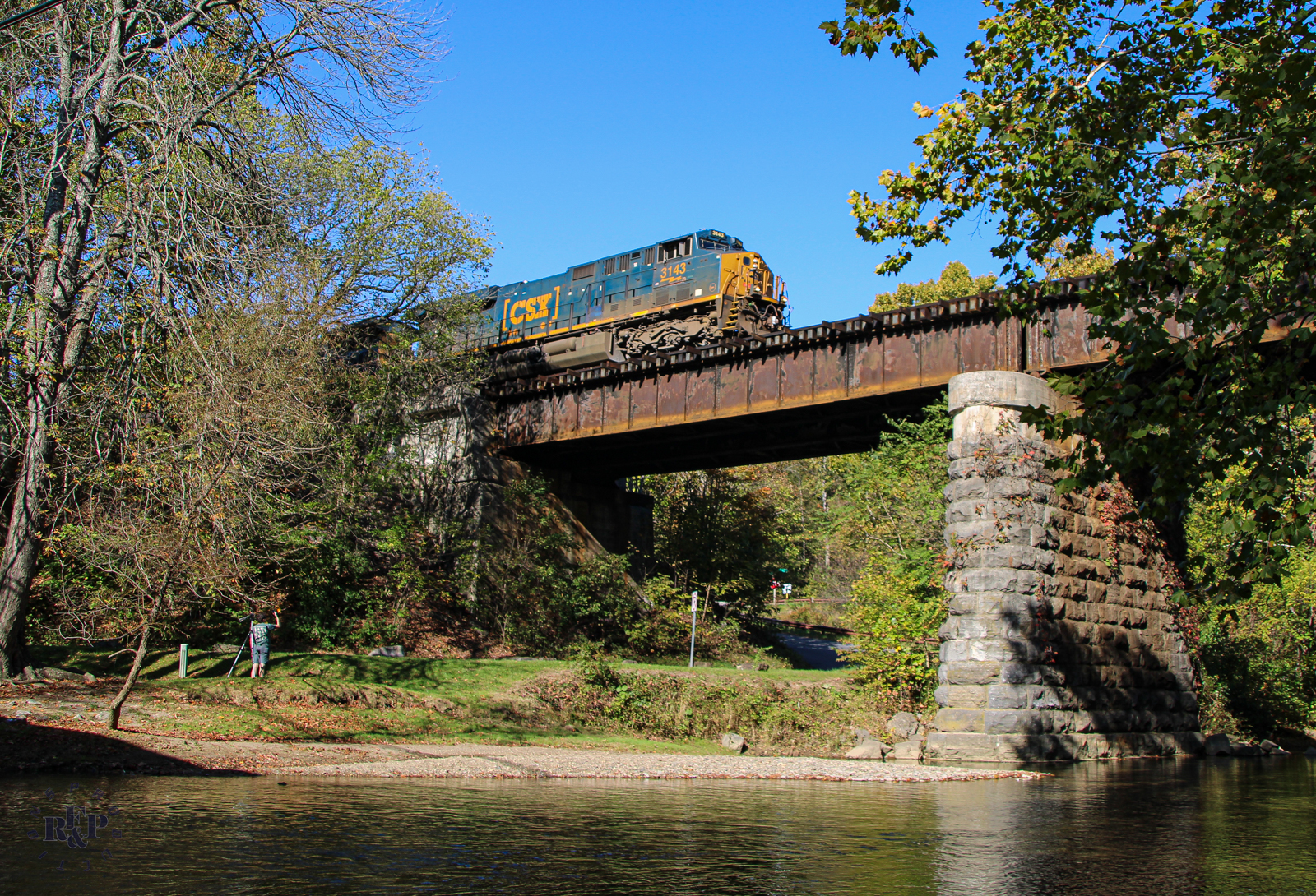 CSXT 3143 is a class GE ES44AH and  is pictured in Callaghan, Virginia, USA.  This was taken along the Alleghany Subdivision on the CSX Transportation. Photo Copyright: RF&P Productions uploaded to Railroad Gallery on 10/15/2024. This photograph of CSXT 3143 was taken on Saturday, October 12, 2024. All Rights Reserved. 