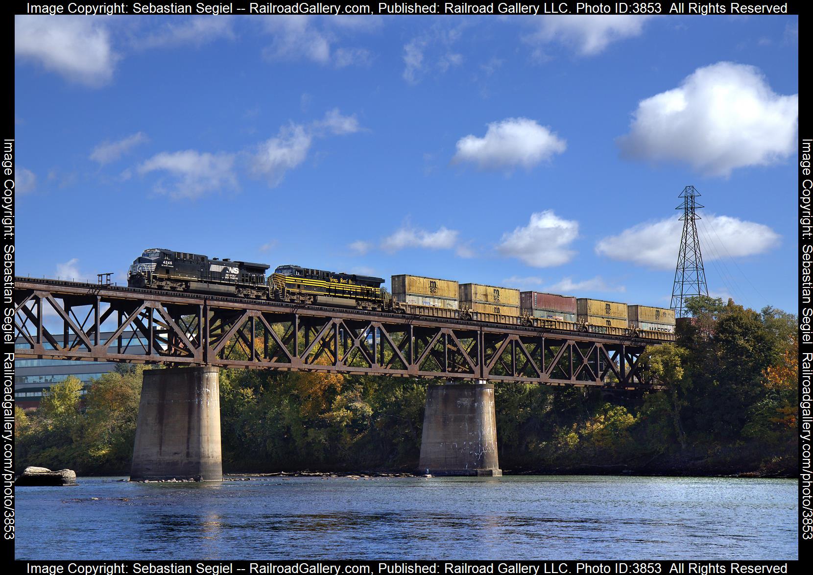 NS 8100 is a class ES44AC and  is pictured in Kingston, PA, United States.  This was taken along the Sunbury Line on the Norfolk Southern. Photo Copyright: Sebastian Segiel uploaded to Railroad Gallery on 10/18/2024. This photograph of NS 8100 was taken on Thursday, October 17, 2024. All Rights Reserved. 