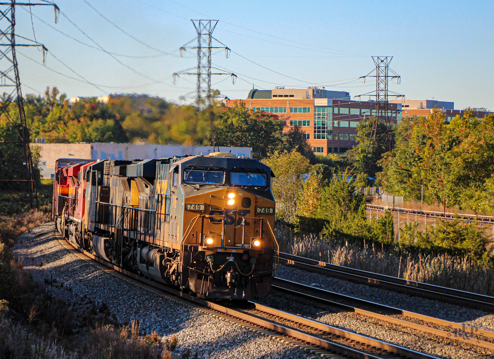 CSXT 749 is a class GE ES44AH and  is pictured in Franconia, Virginia, USA.  This was taken along the RF&P Subdivison on the CSX Transportation. Photo Copyright: RF&P Productions uploaded to Railroad Gallery on 10/19/2024. This photograph of CSXT 749 was taken on Friday, October 18, 2024. All Rights Reserved. 