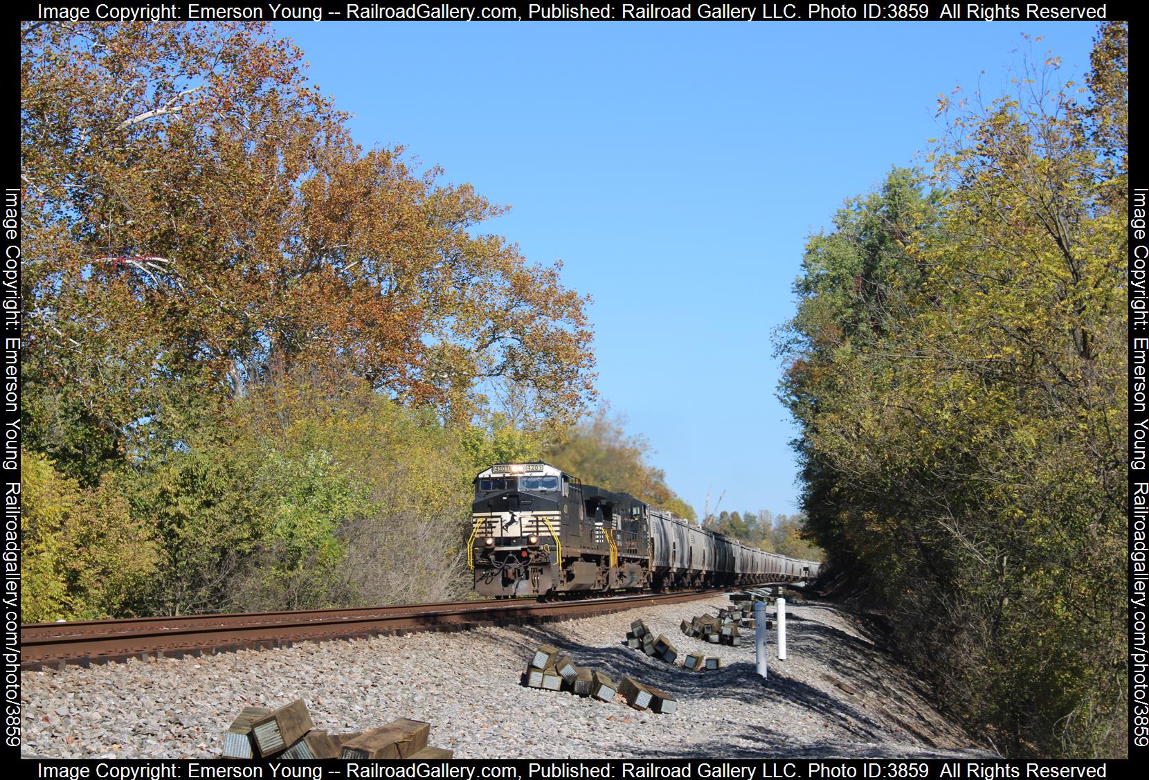 NS 4201 is a class AC44C6M  and  is pictured in Waverly , Ohio, United States.  This was taken along the Columbus District   on the Norfolk Southern. Photo Copyright: Emerson Young uploaded to Railroad Gallery on 10/20/2024. This photograph of NS 4201 was taken on Sunday, October 20, 2024. All Rights Reserved. 