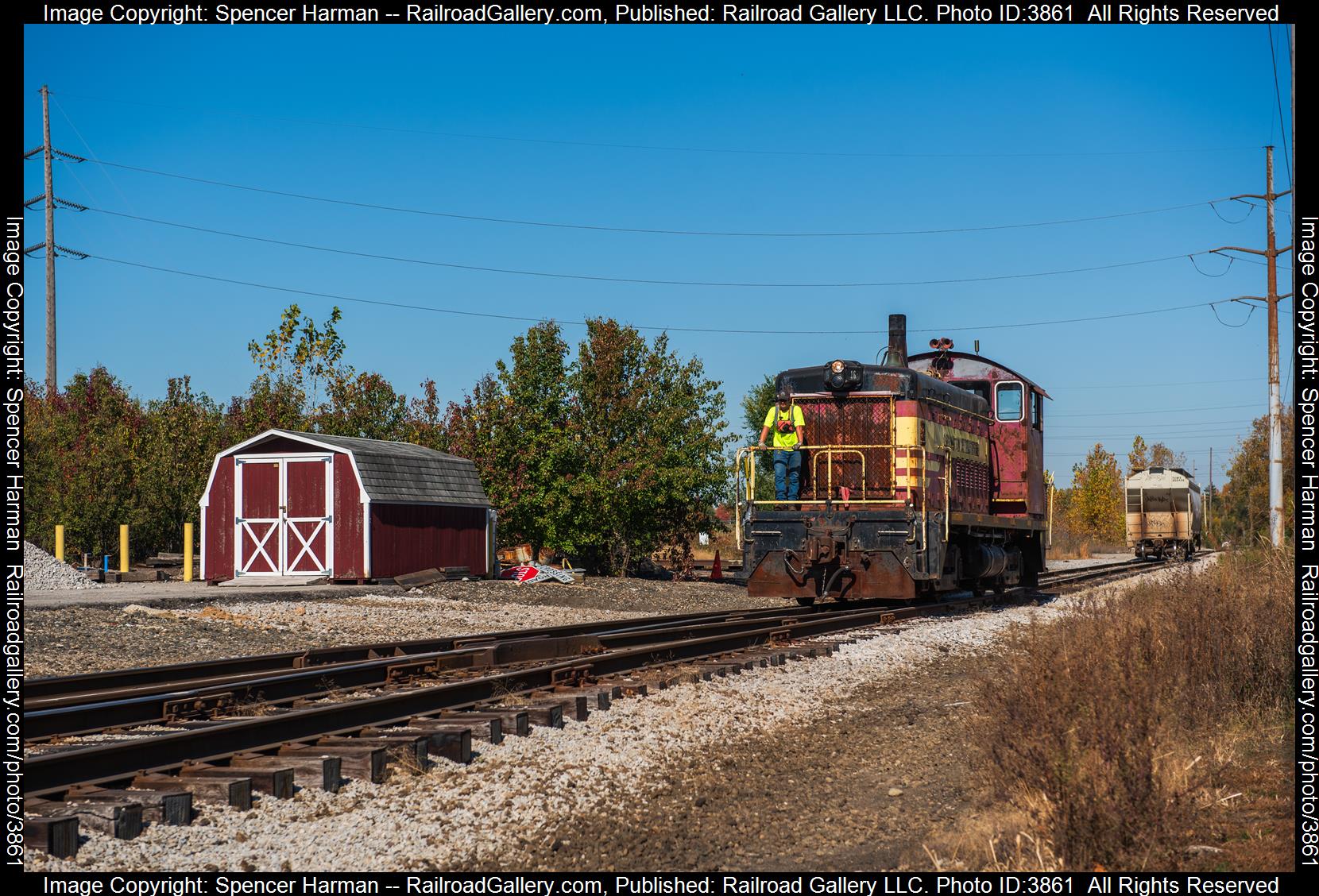 PREX 16 is a class EMD SW8 and  is pictured in Kendallville, Indiana, USA.  This was taken along the n/a on the Kendallville Terminal Railway. Photo Copyright: Spencer Harman uploaded to Railroad Gallery on 10/21/2024. This photograph of PREX 16 was taken on Monday, October 21, 2024. All Rights Reserved. 