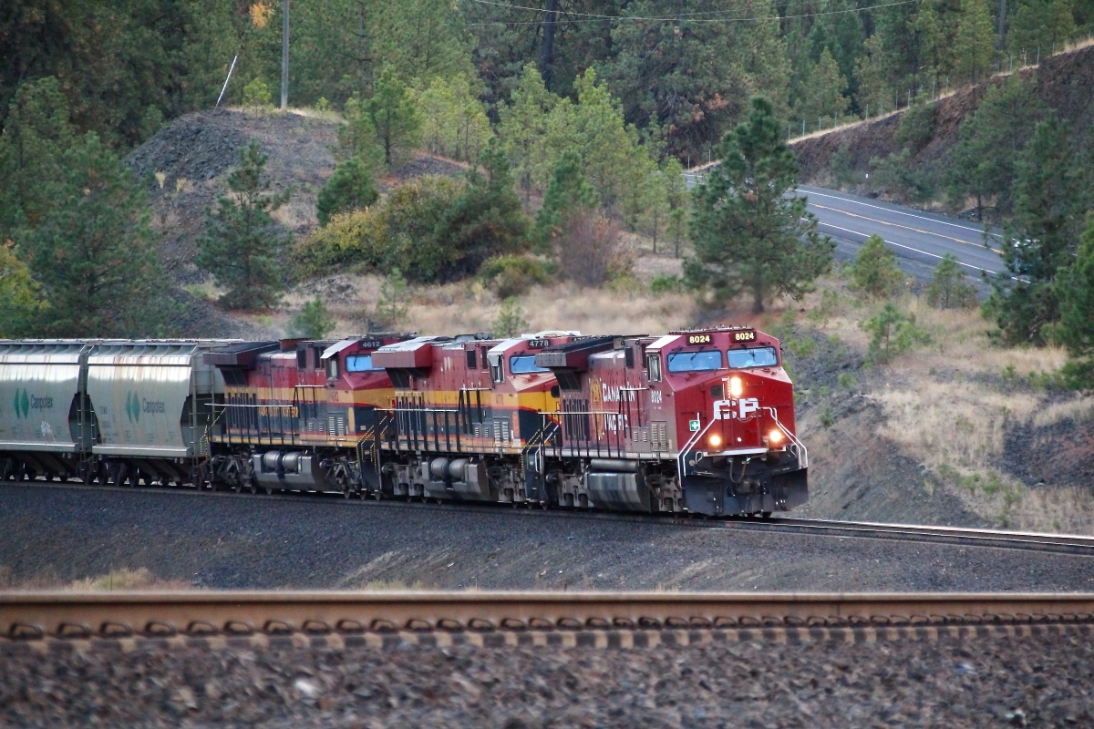 CP 8024 is a class GE AC4400CW and  is pictured in Marshall, Washington, USA.  This was taken along the Lakeside/BNSF on the Canadian Pacific Railway. Photo Copyright: Rick Doughty uploaded to Railroad Gallery on 11/03/2024. This photograph of CP 8024 was taken on Thursday, October 17, 2024. All Rights Reserved. 