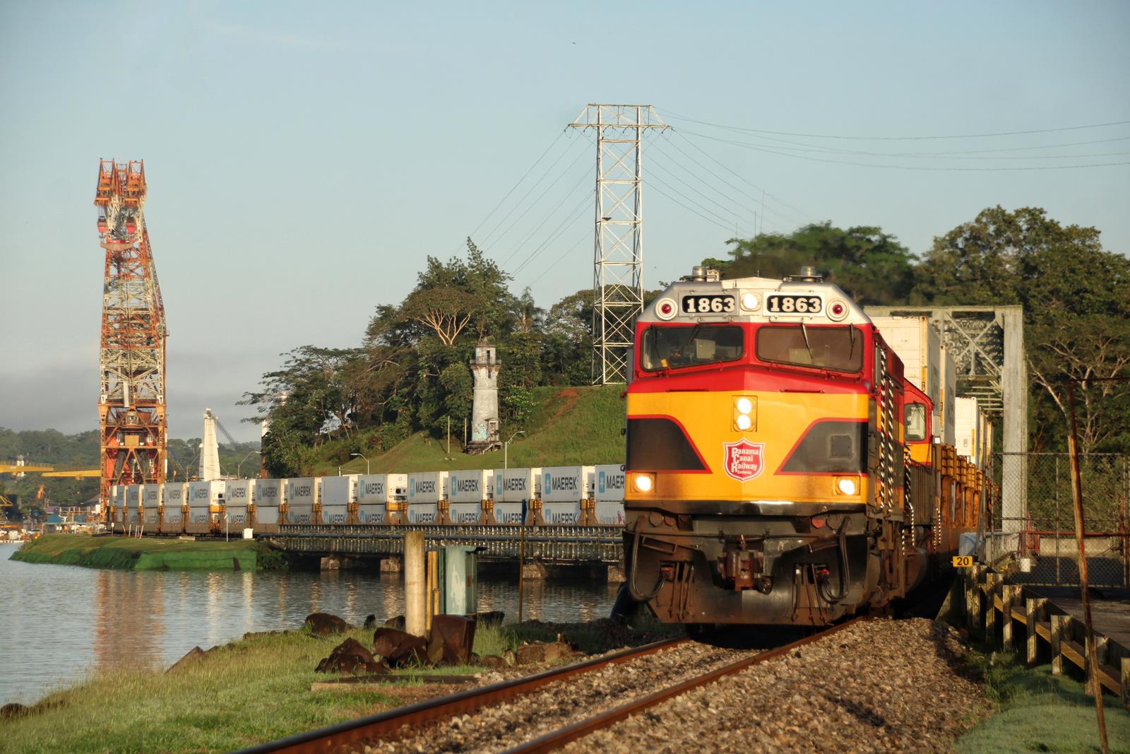 PCRC 1863 is a class F40PH and  is pictured in Gamboa, Panama.  This was taken along the PCRC on the Panama Canal Railway. Photo Copyright: Trey Holland uploaded to Railroad Gallery on 12/12/2022. This photograph of PCRC 1863 was taken on Wednesday, December 07, 2022. All Rights Reserved. 