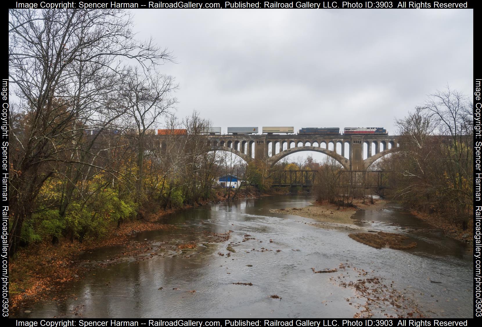 CSXT 1852, CSXT 1827 is a class GE ES44AC and  is pictured in Sidney, Ohio, usa.  This was taken along the Indianapolis Line on the CSX Transportation. Photo Copyright: Spencer Harman uploaded to Railroad Gallery on 11/10/2024. This photograph of CSXT 1852, CSXT 1827 was taken on Sunday, November 10, 2024. All Rights Reserved. 