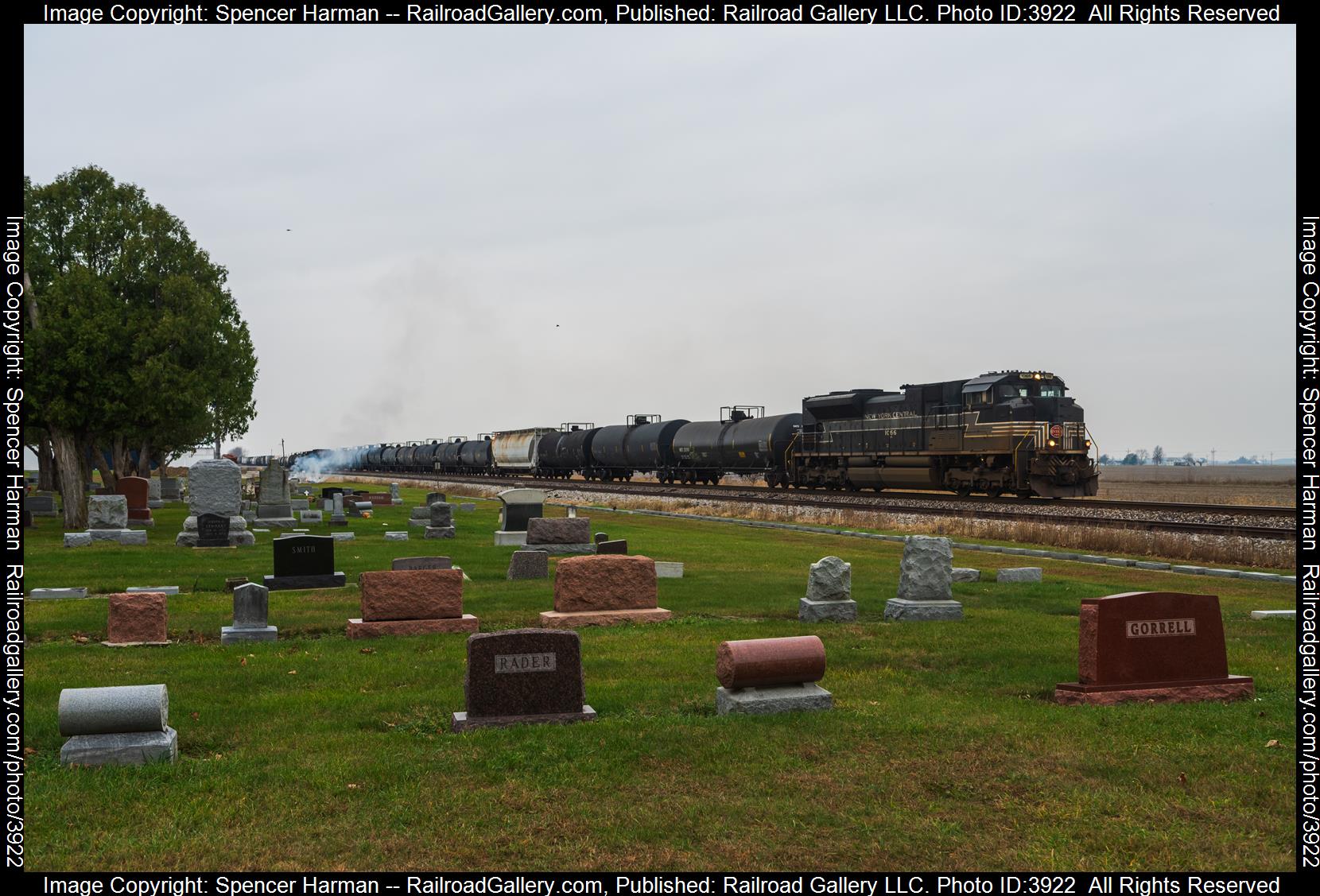 NS 1066 is a class EMD SD70ACe and  is pictured in McComb, Ohio, USA.  This was taken along the Fostoria District on the Norfolk Southern. Photo Copyright: Spencer Harman uploaded to Railroad Gallery on 11/20/2024. This photograph of NS 1066 was taken on Monday, November 18, 2024. All Rights Reserved. 