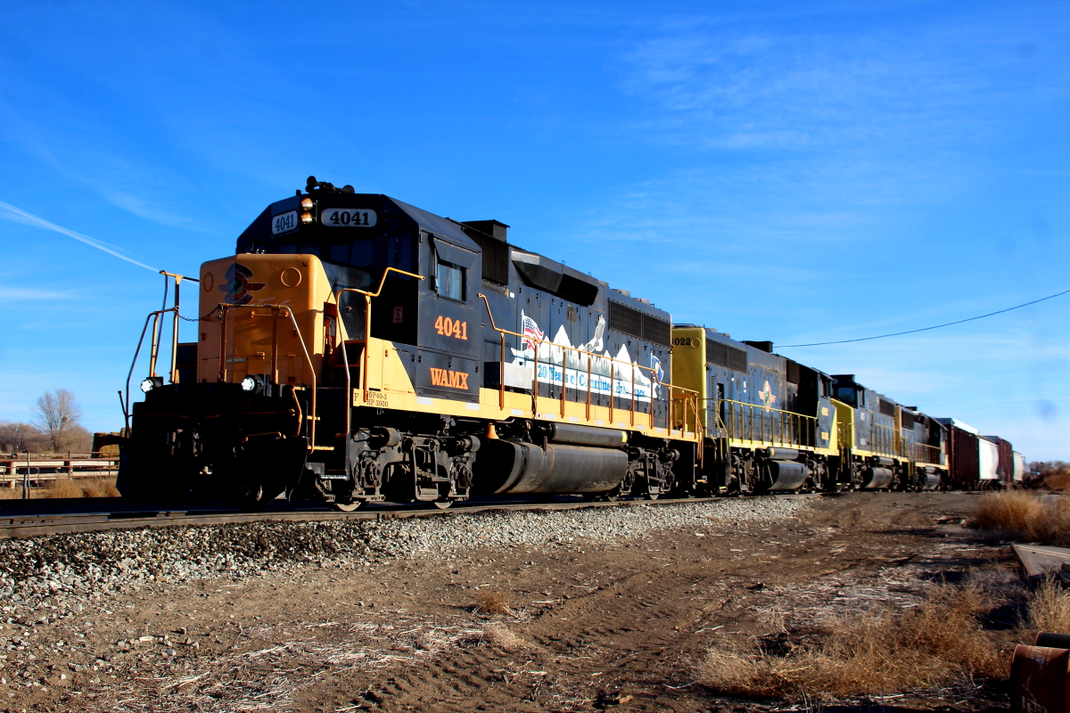 EIRR 4041 is a class EMD GP40-3 and  is pictured in Jerome, Idaho, USA.  This was taken along the Northside Branch/ EIRR on the Eastern Idaho Railroad. Photo Copyright: Rick Doughty uploaded to Railroad Gallery on 12/03/2024. This photograph of EIRR 4041 was taken on Monday, December 02, 2024. All Rights Reserved. 