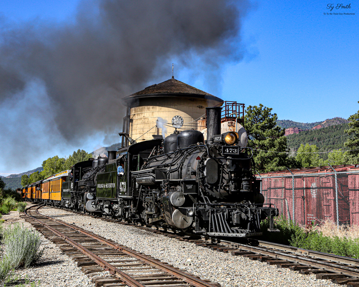 D&S 473, D&S 482 is a class 2-8-2 and  is pictured in Hermosa, Colorado, United States.  This was taken along the Durango & Silverton Narrow Gauge Railroad on the Denver and Rio Grande Western Railroad. Photo Copyright: Tylynn Smith uploaded to Railroad Gallery on 12/13/2022. This photograph of D&S 473, D&S 482 was taken on Wednesday, July 06, 2022. All Rights Reserved. 