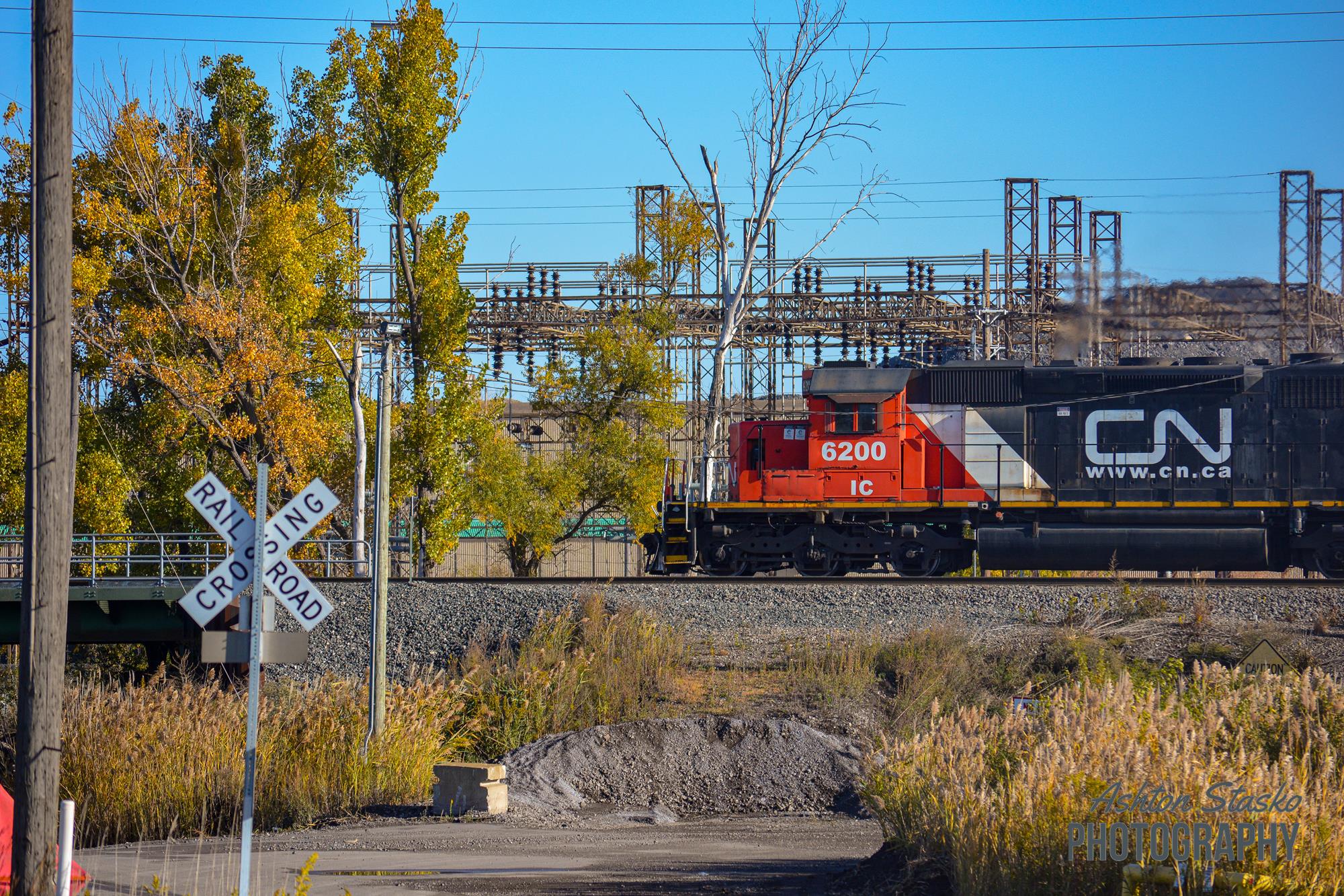 6200 is a class SD40-2 and  is pictured in Gary, Indiana , United States .  This was taken along the Mattson Subdivision  on the Canadian National Railway. Photo Copyright: Ashton  Stasko  uploaded to Railroad Gallery on 12/15/2022. This photograph of 6200 was taken on Saturday, October 22, 2022. All Rights Reserved. 