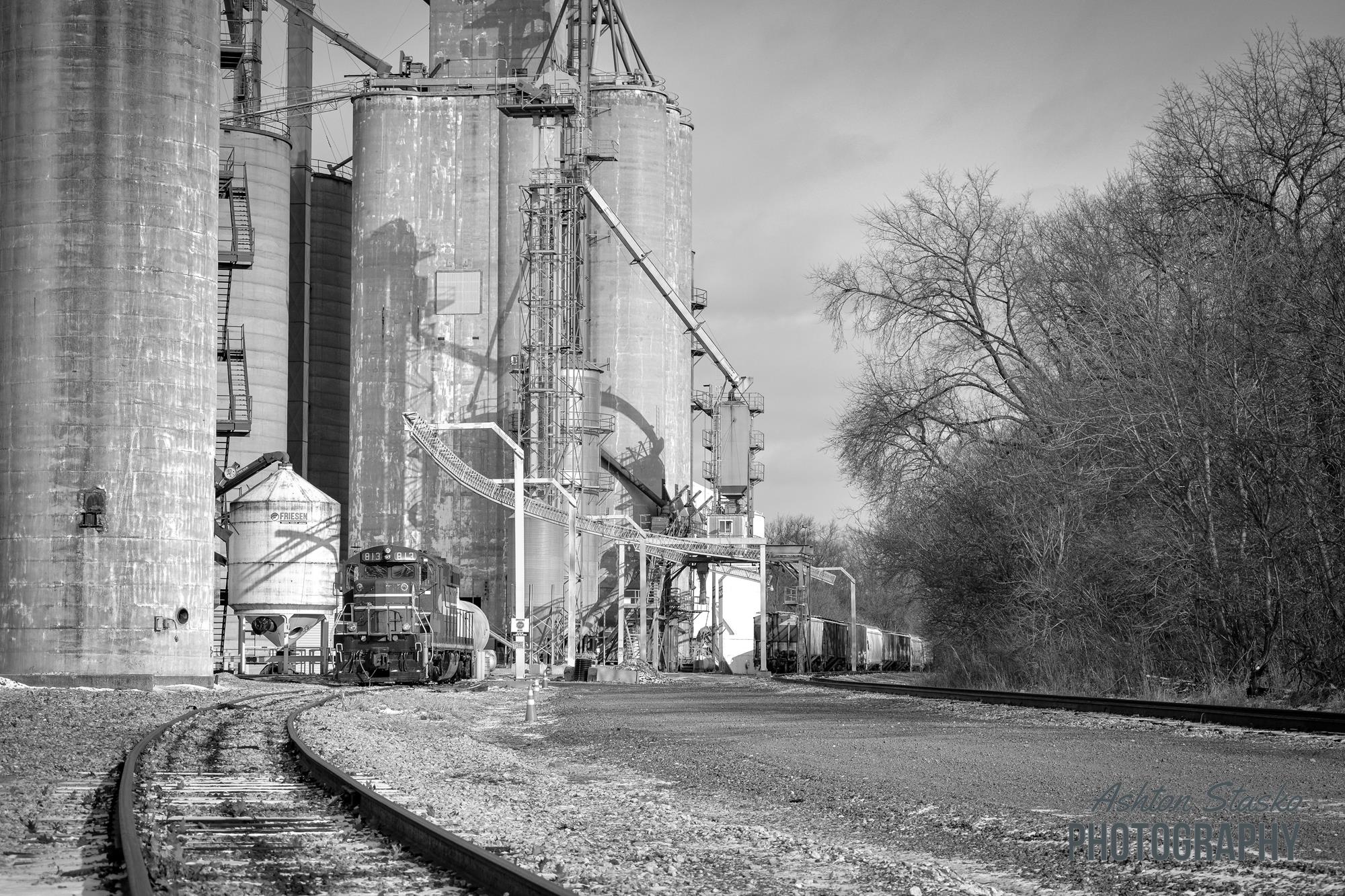 813 is a class SD-M  and  is pictured in Union Mills , Indiana , United States.  This was taken along the CKIN  on the Chesapeake and Indiana Railroad. Photo Copyright: Ashton  Stasko  uploaded to Railroad Gallery on 12/19/2022. This photograph of 813 was taken on Sunday, December 18, 2022. All Rights Reserved. 