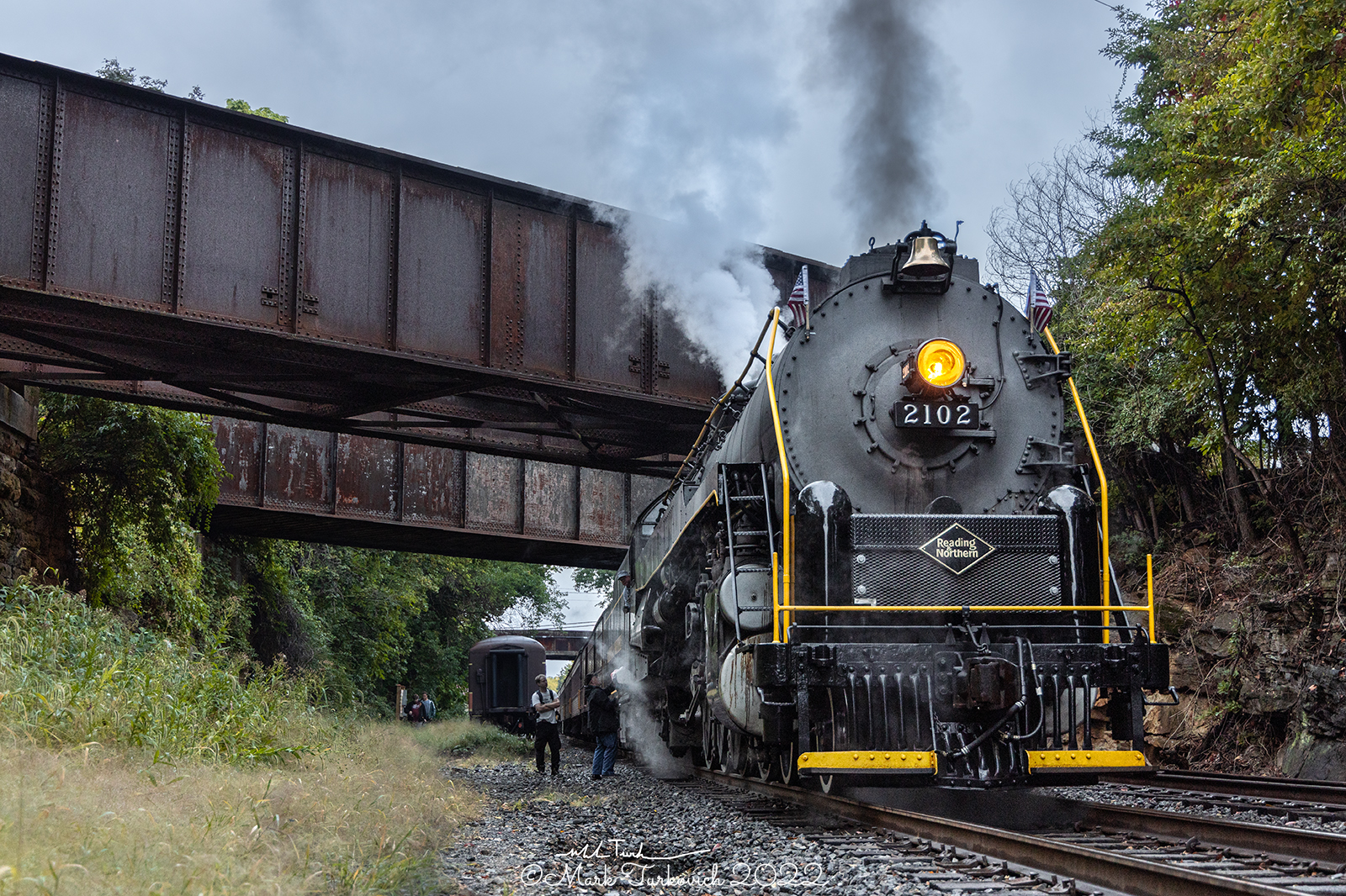 RDG 2102 is a class T-1 and  is pictured in Reading, Pennsylvania, USA.  This was taken along the Reading Outer Station on the Reading Company. Photo Copyright: Mark Turkovich uploaded to Railroad Gallery on 12/22/2022. This photograph of RDG 2102 was taken on Saturday, October 01, 2022. All Rights Reserved. 