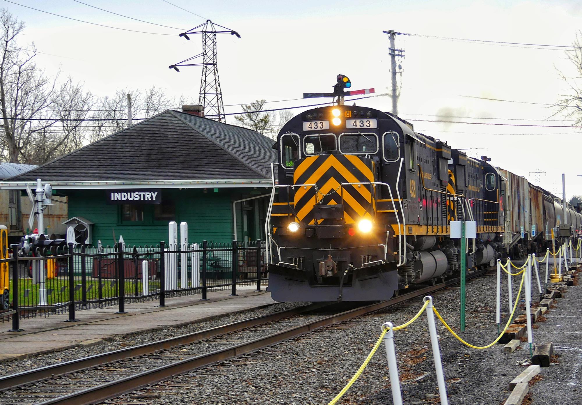 LAL 433 is a class Alco C430 and  is pictured in Industry, New York, USA.  This was taken along the LA&L Main on the Livonia Avon & Lakeville . Photo Copyright: Scott  Murnan  uploaded to Railroad Gallery on 12/22/2022. This photograph of LAL 433 was taken on Thursday, December 22, 2022. All Rights Reserved. 