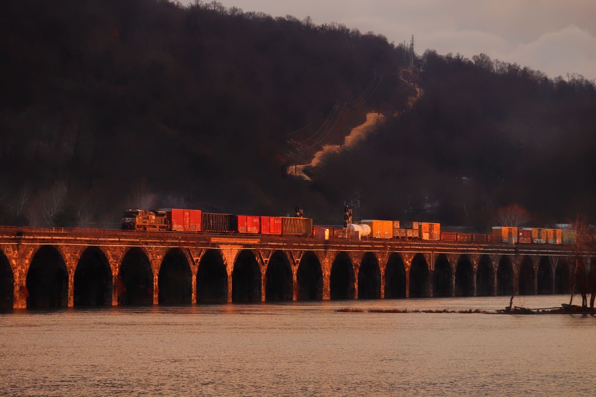 NS 1123 is a class EMD SD70ACe and  is pictured in Harrisburg, Pennsylvania, USA.  This was taken along the NS Pittsburgh line on the Norfolk Southern Railway. Photo Copyright: Robby Lefkowitz uploaded to Railroad Gallery on 12/22/2022. This photograph of NS 1123 was taken on Sunday, December 18, 2022. All Rights Reserved. 