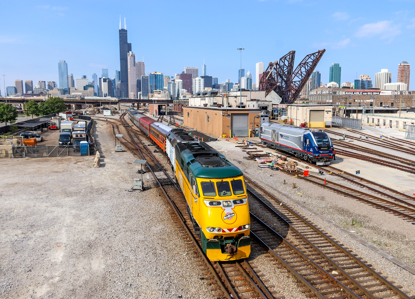 METX 90 is a class EMD F59PHI and  is pictured in Chicago, Illinois, USA.  This was taken along the Amtrak Chicago Terminal on the Metra. Photo Copyright: Lawrence Amaloo uploaded to Railroad Gallery on 11/12/2022. This photograph of METX 90 was taken on Saturday, September 03, 2022. All Rights Reserved. 