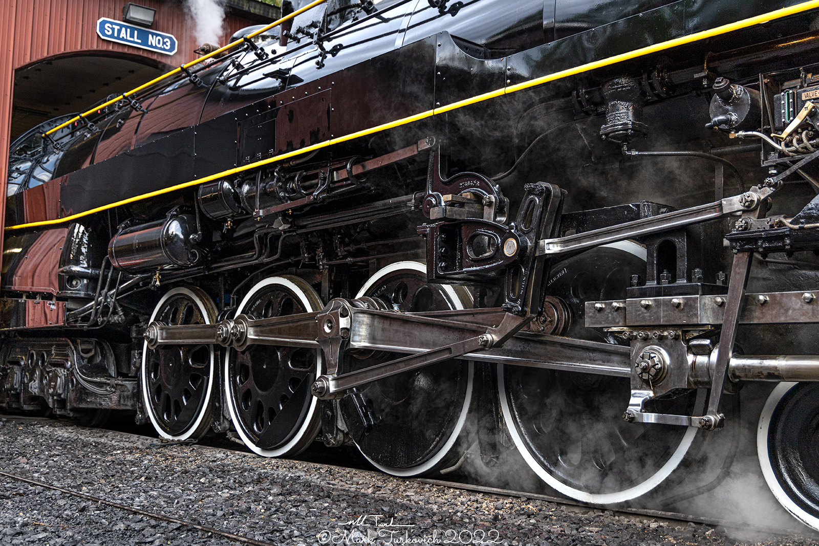 RDG 2102 is a class T-1 and  is pictured in Port Clinton, Pennsylvania, USA.  This was taken along the Reading & Northern Steam Shop on the Reading Company. Photo Copyright: Mark Turkovich uploaded to Railroad Gallery on 12/23/2022. This photograph of RDG 2102 was taken on Saturday, May 28, 2022. All Rights Reserved. 