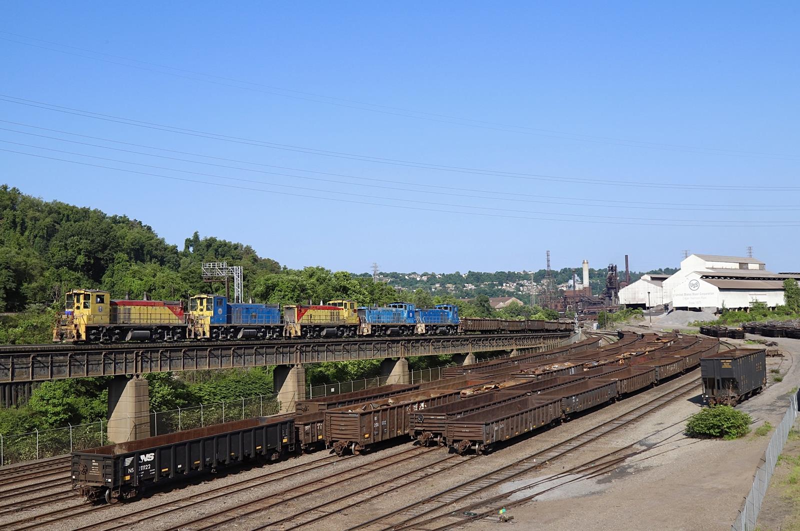 URR 23 is a class EMD MP15DC and  is pictured in Braddock, Pennsylvania, USA.  This was taken along the URR Low Grade on the Union Railroad. Photo Copyright: Robert shook uploaded to Railroad Gallery on 12/26/2022. This photograph of URR 23 was taken on Sunday, July 10, 2022. All Rights Reserved. 