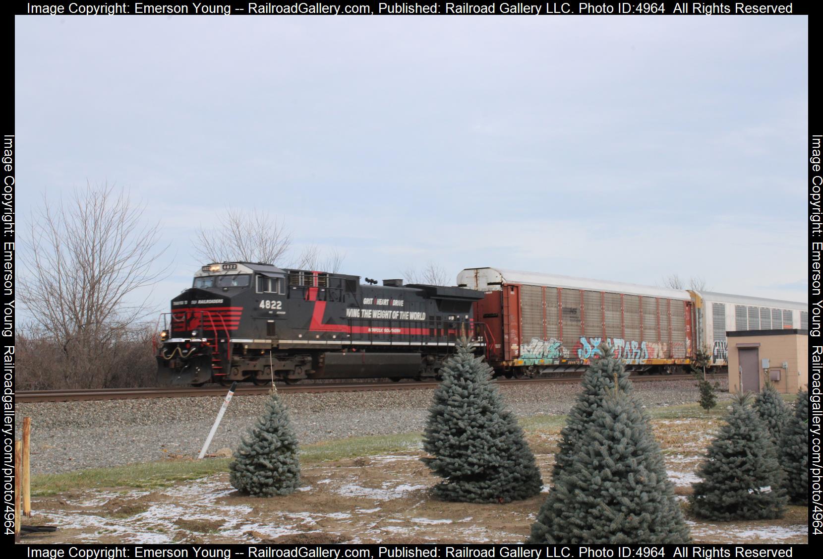 NS 4822 is a class AC44c6m and  is pictured in Vermilion, Ohio, USA.  This was taken along the Chicago Line  on the Norfolk Southern. Photo Copyright: Emerson Young uploaded to Railroad Gallery on 12/23/2024. This photograph of NS 4822 was taken on Monday, December 23, 2024. All Rights Reserved. 