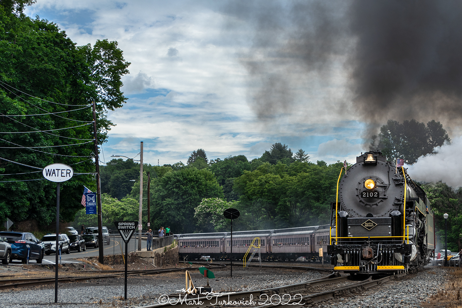 RDG 2102 is a class T-1 and  is pictured in Jim Thorpe, Pennsylvania, USA.  This was taken along the Jim Thorpe on the Reading Company. Photo Copyright: Mark Turkovich uploaded to Railroad Gallery on 01/02/2023. This photograph of RDG 2102 was taken on Saturday, July 02, 2022. All Rights Reserved. 