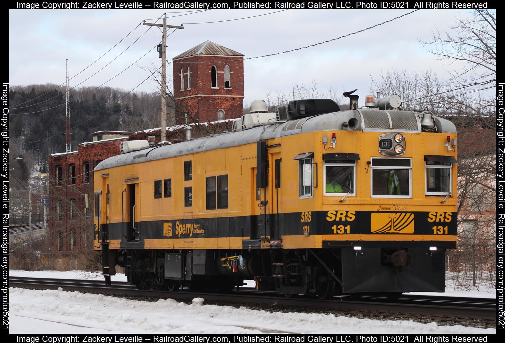 SRC 131 is a class Former Lehigh Valley Doodlebug  and  is pictured in Little Falls , New York, United States.  This was taken along the Mohawk Subdivision on the CSX. Photo Copyright: Zackery Leveille uploaded to Railroad Gallery on 02/26/2025. This photograph of SRC 131 was taken on Wednesday, February 26, 2025. All Rights Reserved. 