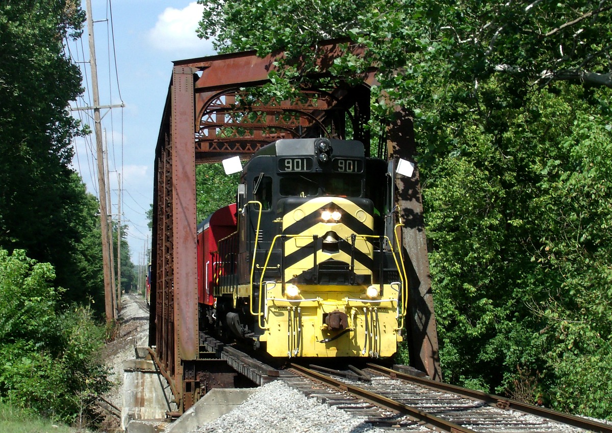 CRC 901 is a class EMD GP30 and  is pictured in Lebanon, OH, United States.  This was taken along the LM&M Railroad on the Cincinnati Railway. Photo Copyright: David Rohdenburg uploaded to Railroad Gallery on 01/05/2023. This photograph of CRC 901 was taken on Saturday, July 23, 2016. All Rights Reserved. 