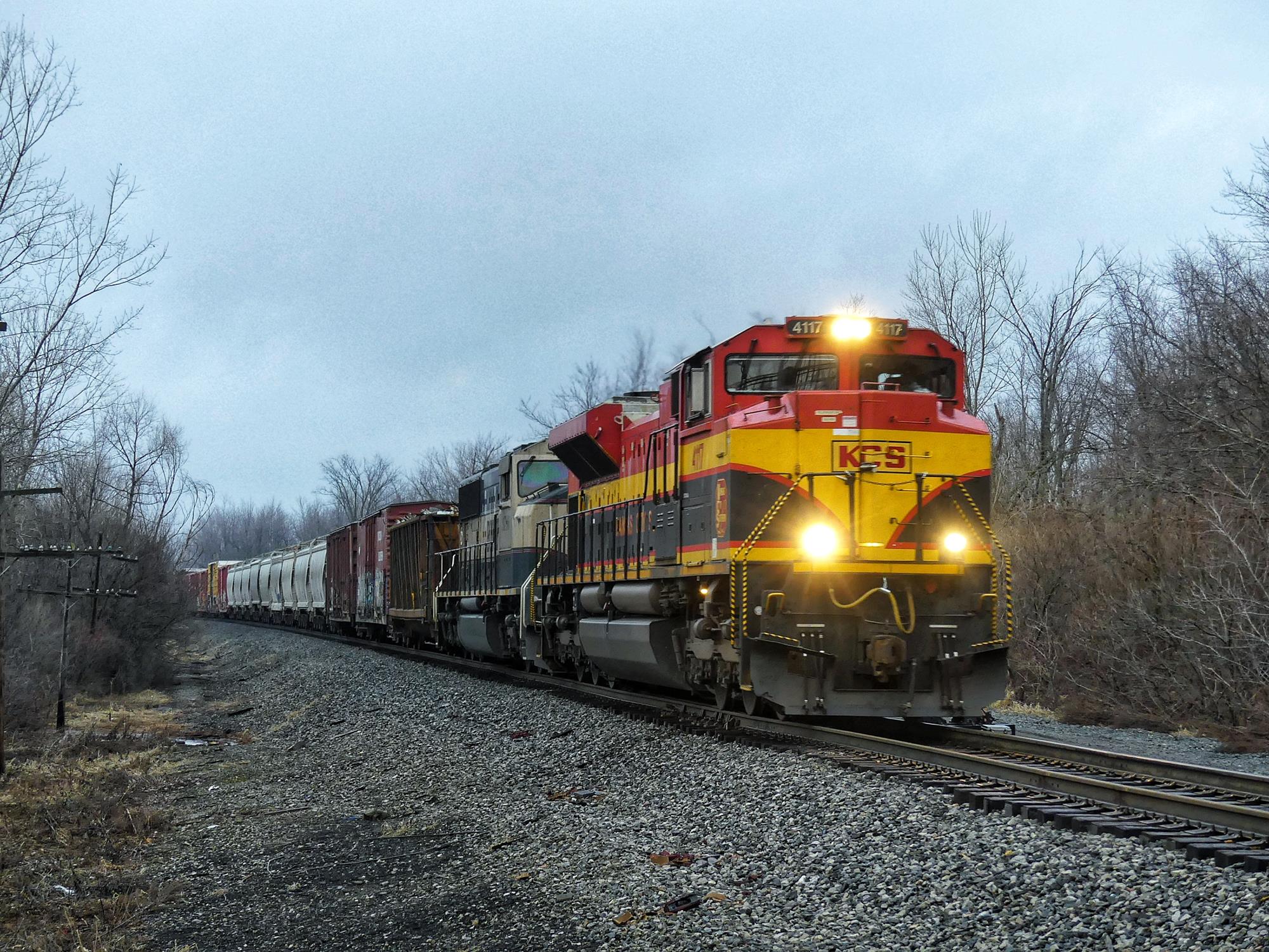 KCS 4117 is a class EMD SD70ACe and  is pictured in Hamburg , New York, USA.  This was taken along the Lake Erie District  on the Norfolk Southern. Photo Copyright: Scott  Murnan  uploaded to Railroad Gallery on 01/08/2023. This photograph of KCS 4117 was taken on Saturday, January 07, 2023. All Rights Reserved. 