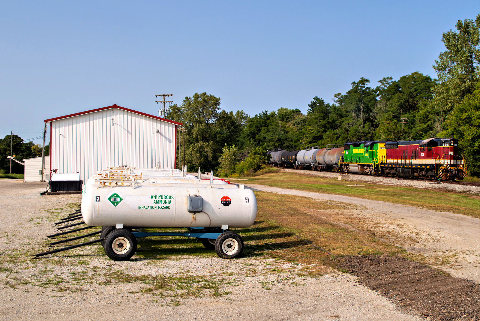 IERR 206 is a class EMD SD9 and  is pictured in Boston, Indiana, United States.  This was taken along the IERR Mainline on the Indiana Eastern Railroad. Photo Copyright: David Rohdenburg uploaded to Railroad Gallery on 01/09/2023. This photograph of IERR 206 was taken on Tuesday, September 15, 2020. All Rights Reserved. 