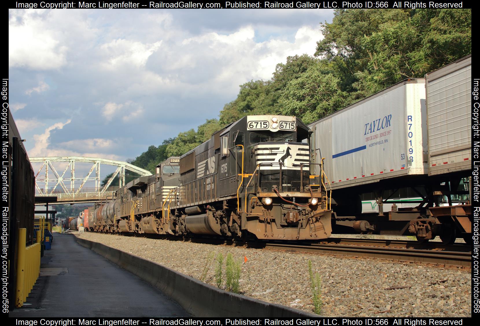 NS 6715 is a class EMD SD60 and  is pictured in Pittsburgh PA, Pennsylvania, USA.  This was taken along the NS Pittsburgh Line on the Norfolk Southern. Photo Copyright: Marc Lingenfelter uploaded to Railroad Gallery on 01/12/2023. This photograph of NS 6715 was taken on Friday, September 21, 2018. All Rights Reserved. 