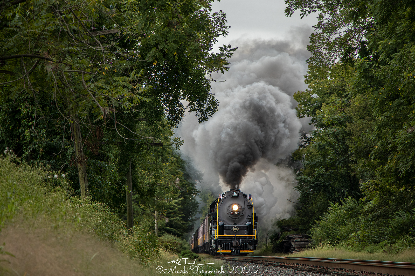 RDG 2102 is a class T-1 and  is pictured in Reading, Pennsylvania, USA.  This was taken along the Cross Keys on the Reading Company. Photo Copyright: Mark Turkovich uploaded to Railroad Gallery on 01/15/2023. This photograph of RDG 2102 was taken on Saturday, September 03, 2022. All Rights Reserved. 