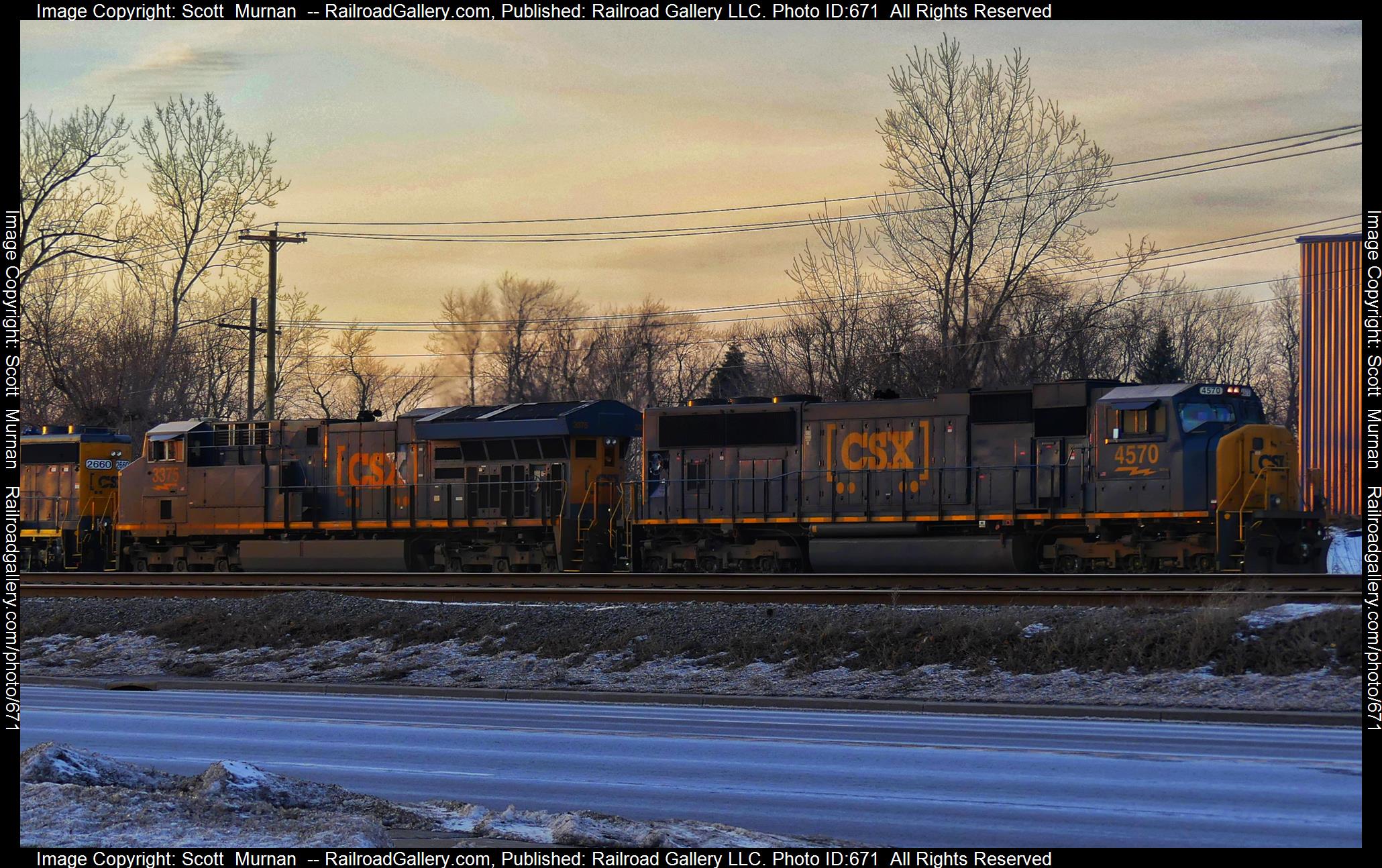 Csx 4570 Csx Transportation Emd Sd70mac In Buffalo Ne