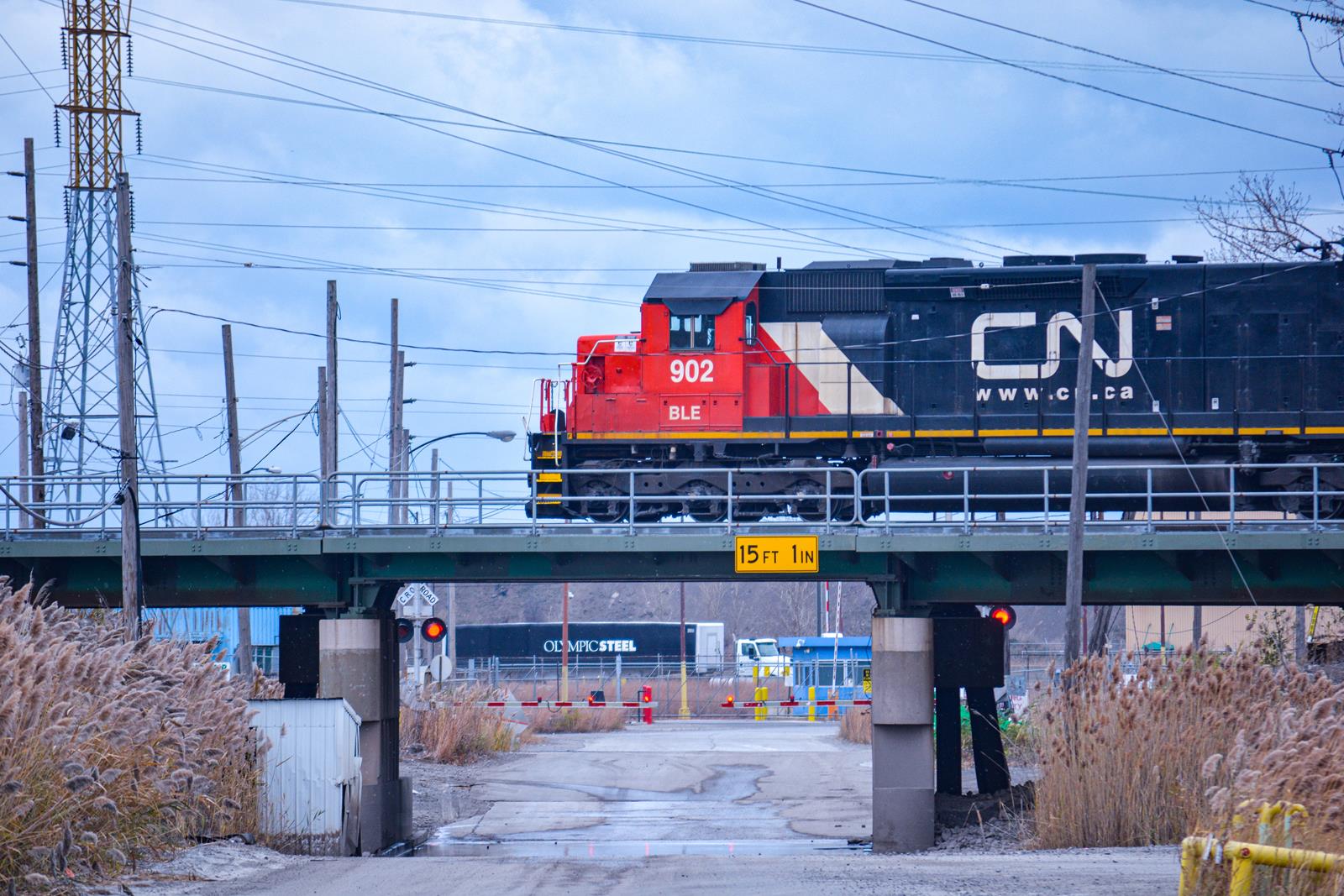 902 is a class SD40T-3 and  is pictured in Gary , Indiana , United States .  This was taken along the Mattson Subdivision  on the Canadian National Railway. Photo Copyright: Ashton  Stasko  uploaded to Railroad Gallery on 11/13/2022. This photograph of 902 was taken on Saturday, November 12, 2022. All Rights Reserved. 