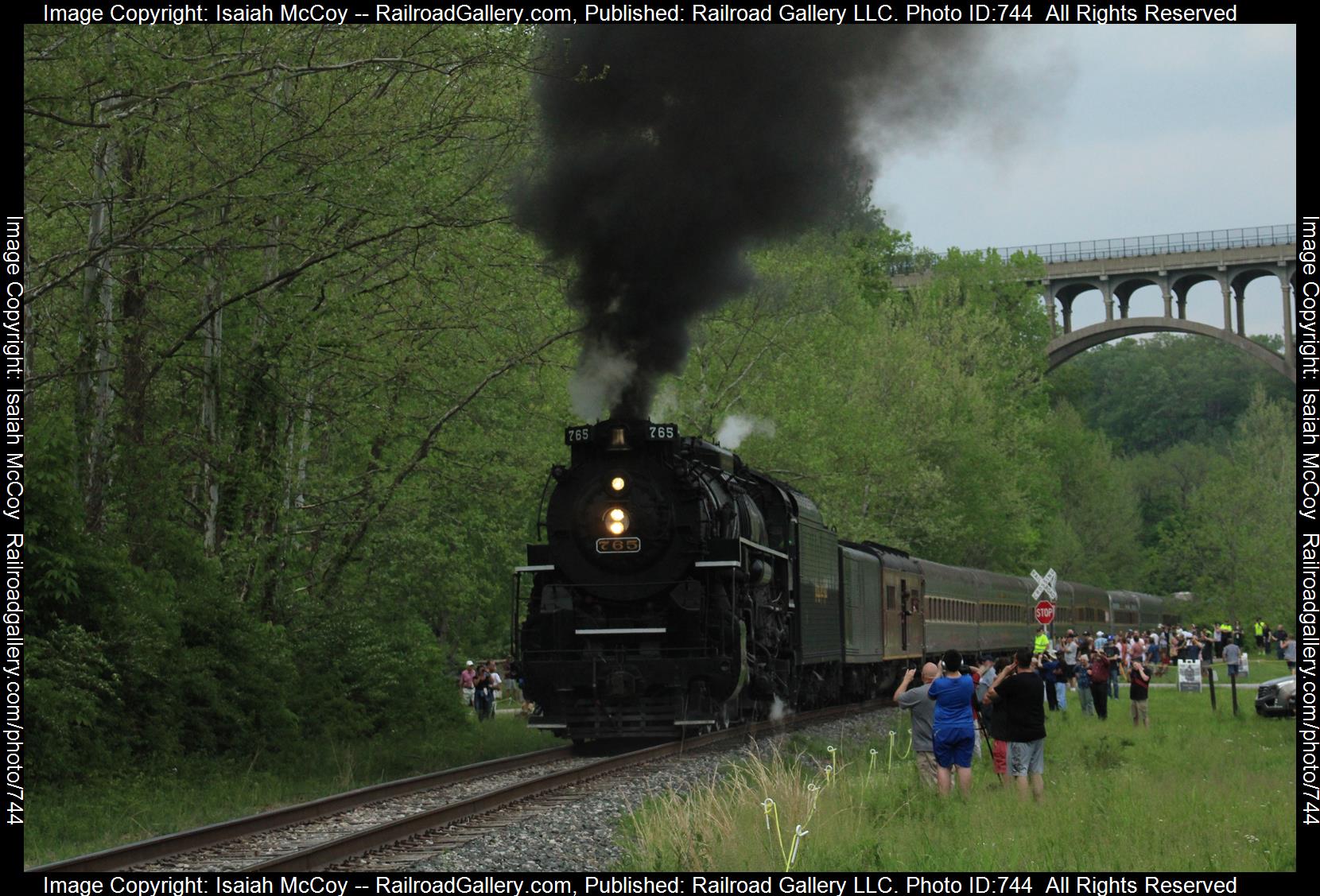 NKP 765 is a class 2-8-4 and  is pictured in Akron, Ohio, United States.  This was taken along the Cuyahoga Valley on the Cuyahoga Valley. Photo Copyright: Isaiah McCoy uploaded to Railroad Gallery on 02/23/2023. This photograph of NKP 765 was taken on Saturday, May 21, 2022. All Rights Reserved. 