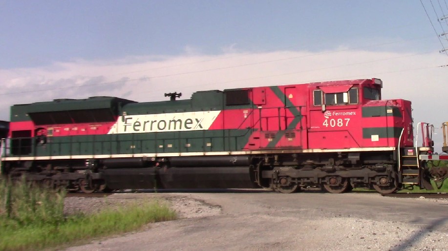 FXE 4087 is a class EMD SD70ACe and  is pictured in Woodlawn, Illinois, USA.  This was taken along the BNSF Beardstown subdivision on the Ferromex. Photo Copyright: Blaise Lambert uploaded to Railroad Gallery on 02/25/2023. This photograph of FXE 4087 was taken on Monday, August 01, 2022. All Rights Reserved. 