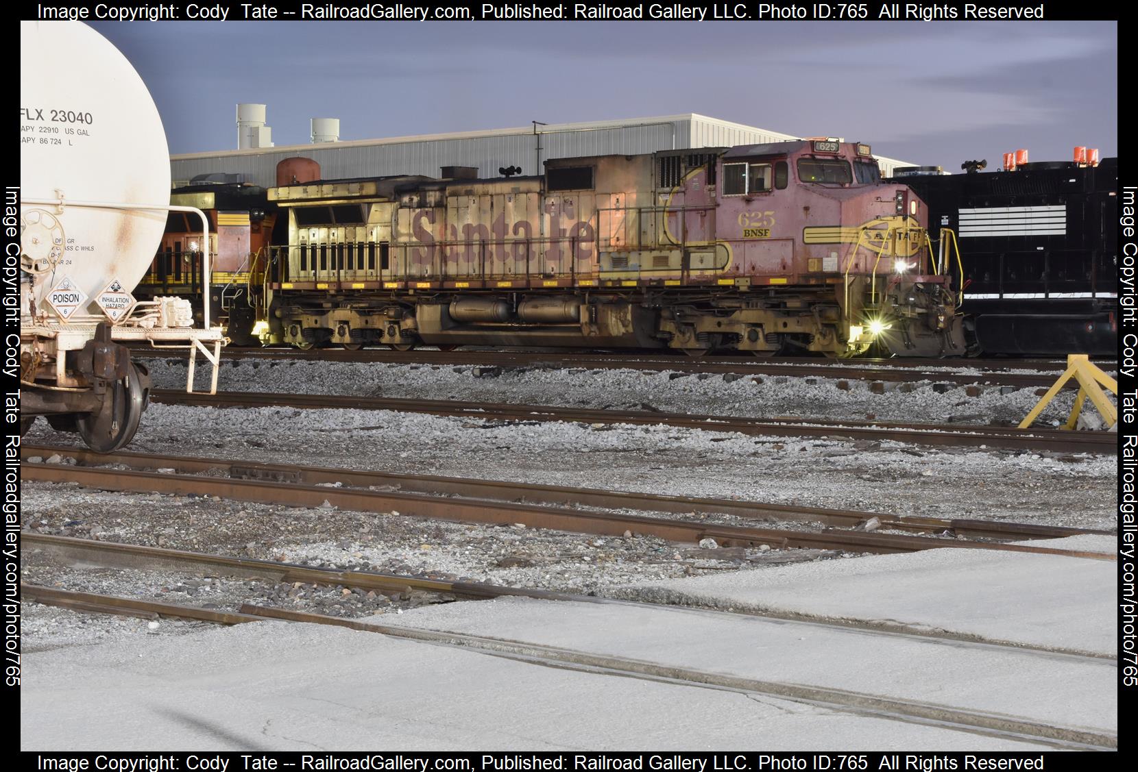 BNSF 625 is a class C44-9W and  is pictured in East Saint Louis , Illinois, USA.  This was taken along the Metro East Industries  on the BNSF Railway. Photo Copyright: Cody  Tate uploaded to Railroad Gallery on 02/26/2023. This photograph of BNSF 625 was taken on Saturday, January 21, 2023. All Rights Reserved. 