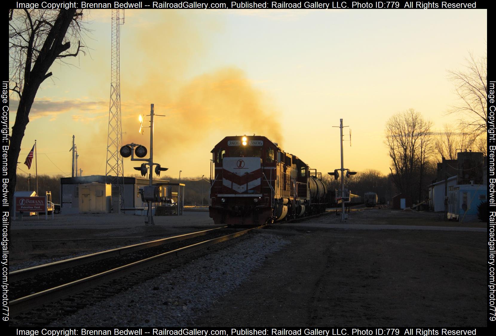 INRD 3806 is a class GP38-2 and  is pictured in Palestine, Illinois, United States.  This was taken along the Indianapolis Subdivision  on the Indiana Rail Road. Photo Copyright: Brennan Bedwell uploaded to Railroad Gallery on 02/28/2023. This photograph of INRD 3806 was taken on Sunday, February 19, 2023. All Rights Reserved. 