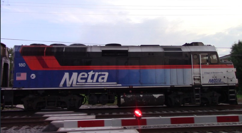 METX 180 is a class EMD F40PH-3 and  is pictured in Naperville, Illinois, USA.  This was taken along the BNSF Chicago Division  on the Metra. Photo Copyright: Blaise Lambert uploaded to Railroad Gallery on 03/02/2023. This photograph of METX 180 was taken on Saturday, September 17, 2022. All Rights Reserved. 