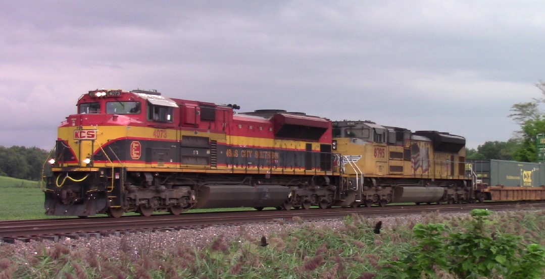 KCSM 4073 is a class EMD SD70ACe and  is pictured in Mount Vernon, Illinois, USA.  This was taken along the UP Mount Vernon subdivsion on the Kansas City Southern de Mexico. Photo Copyright: Blaise Lambert uploaded to Railroad Gallery on 03/05/2023. This photograph of KCSM 4073 was taken on Sunday, September 04, 2022. All Rights Reserved. 