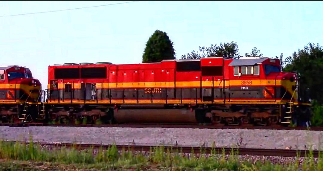 PRLX 3958 is a class EMD SD70MAC and  is pictured in East Saint Louis, Illinois, USA.  This was taken along the CN Saint Louis subdivision on the Progressive Rail. Photo Copyright: Blaise Lambert uploaded to Railroad Gallery on 03/10/2023. This photograph of PRLX 3958 was taken on Saturday, August 28, 2021. All Rights Reserved. 