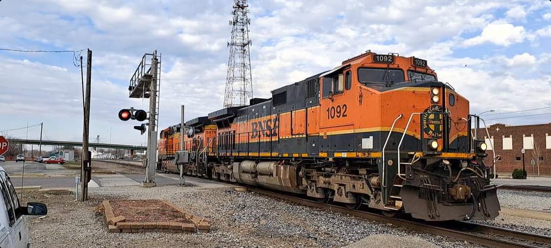 BNSF 1092 is a class C44-9W  and  is pictured in Centralia , Illinois, USA.  This was taken along the BNSF Centralia Subdivision  on the BNSF Railway. Photo Copyright: Kaleb Schaefer uploaded to Railroad Gallery on 03/12/2023. This photograph of BNSF 1092 was taken on Wednesday, February 22, 2023. All Rights Reserved. 