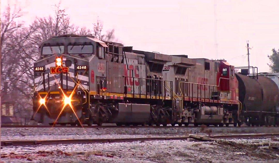 KCSM 4540 is a class GE AC4400CW and  is pictured in Irvington, Illinois, USA.  This was taken along the CN Centralia subdivision on the Kansas City Southern de Mexico. Photo Copyright: Blaise Lambert uploaded to Railroad Gallery on 03/16/2023. This photograph of KCSM 4540 was taken on Saturday, December 31, 2022. All Rights Reserved. 