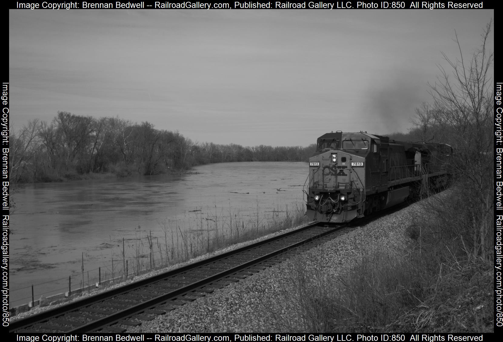 CSX 7813 is a class C40-8W and  is pictured in Vincennes, Indiana, United States.  This was taken along the CE&D Subdivision on the CSX Transportation. Photo Copyright: Brennan Bedwell uploaded to Railroad Gallery on 03/16/2023. This photograph of CSX 7813 was taken on Sunday, March 05, 2023. All Rights Reserved. 