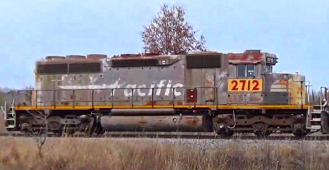 NREX 2712 is a class EMD SD40M-2 and  is pictured in Woodlawn, Illinois, USA.  This was taken along the EVWR Evansville District on the National Railway Equipment. Photo Copyright: Blaise Lambert uploaded to Railroad Gallery on 03/25/2023. This photograph of NREX 2712 was taken on Wednesday, November 28, 2018. All Rights Reserved. 