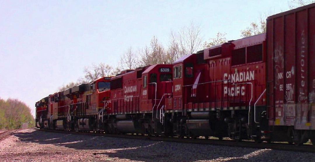 CP 2304 is a class EMD GP20C-ECO and  is pictured in Woodlawn, Illinois, USA.  This was taken along the BNSF Beardstown subdivision on the Canadian Pacific Railway. Photo Copyright: Blaise Lambert uploaded to Railroad Gallery on 03/28/2023. This photograph of CP 2304 was taken on Tuesday, April 19, 2022. All Rights Reserved. 