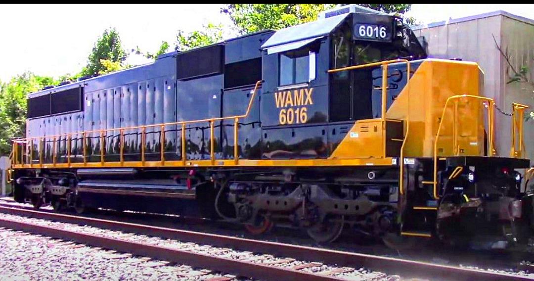 WAMX 6016 is a class EMD SD60 and  is pictured in Mount Vernon, Illinois, USA.  This was taken along the EVWR Evansville District on the Web Asset Management. Photo Copyright: Blaise Lambert uploaded to Railroad Gallery on 03/28/2023. This photograph of WAMX 6016 was taken on Sunday, September 05, 2021. All Rights Reserved. 